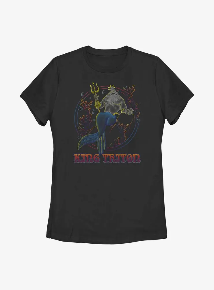 Disney The Little Mermaid King Triton Womens T-Shirt