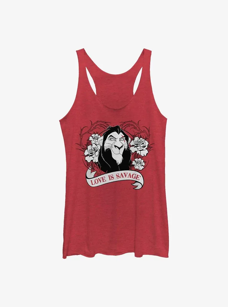 Disney The Lion King Love Is Savage Scar Womens Tank Top