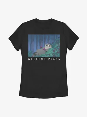 Disney Pocahontas Meeko Weekend Plans Womens T-Shirt