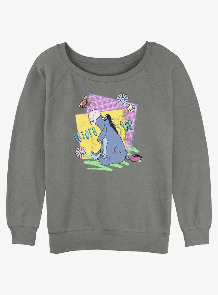 Disney Winnie The Pooh 90s Eeyore Womens Slouchy Sweatshirt