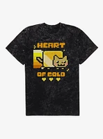 Nyan Cat Heart Of Gold Mineral Wash T-Shirt