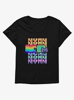 Nyan Cat Pastel Rainbow Girls T-Shirt Plus