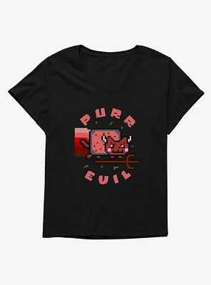 Nyan Cat Purr Evil Girls T-Shirt Plus