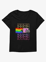 Nyan Cat Rainbow Girls T-Shirt Plus