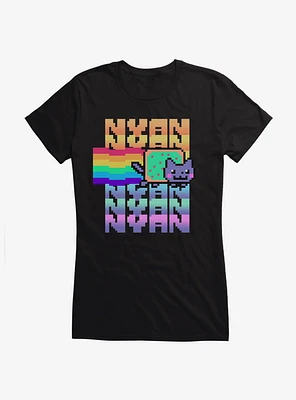Nyan Cat Pastel Rainbow Girls T-Shirt