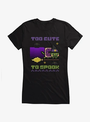Nyan Cat Too Cute To Spook Girls T-Shirt
