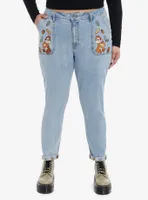 Disney Chip 'N' Dale Embroidered Mom Jeans Plus