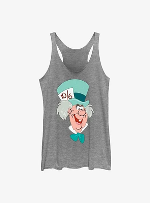 Disney Alice Wonderland Mad Hatter Big Face Girls Tank