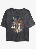 Disney The AristoCats All Cats Mineral Wash Girls Crop T-Shirt