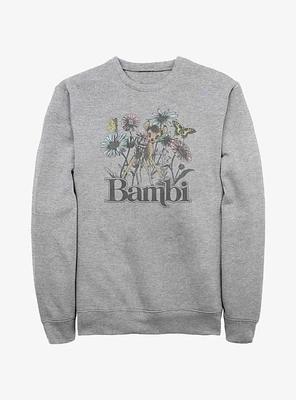 Disney Bambi Watercolor Floral Sweatshirt