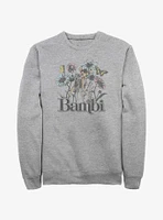 Disney Bambi Watercolor Floral Sweatshirt