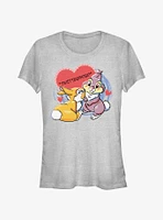 Disney Bambi Thumper Loves Miss Bunny Twitterpated Girls T-Shirt