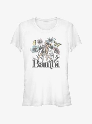 Disney Bambi Watercolor Floral Girls T-Shirt
