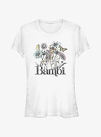 Disney Bambi Watercolor Floral Girls T-Shirt