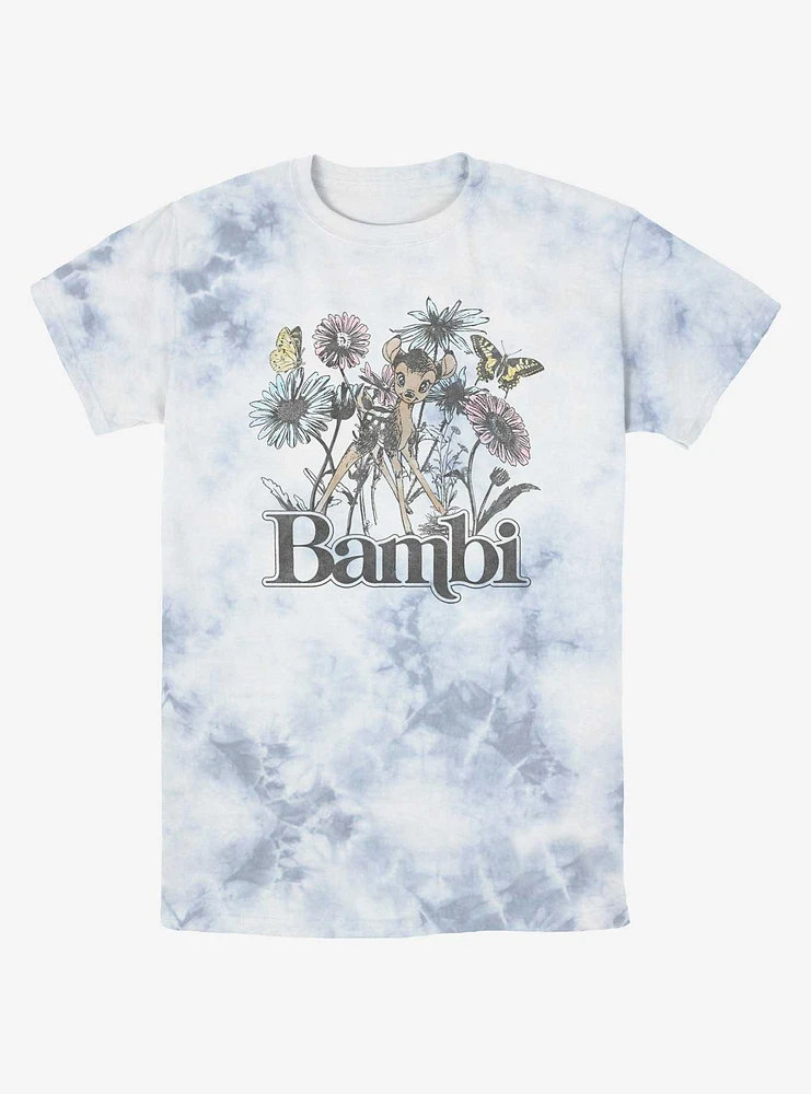 Disney Bambi Watercolor Floral Tie-Dye T-Shirt