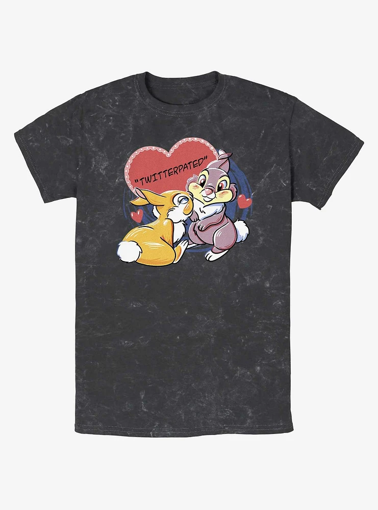 Disney Bambi Thumper Loves Miss Bunny Twitterpated Mineral Wash T-Shirt