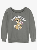 Disney Bambi Miss Bunny Retro Girls Slouchy Sweatshirt