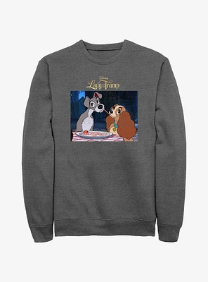 Disney Lady and the Tramp Share Spaghetti Sweatshirt