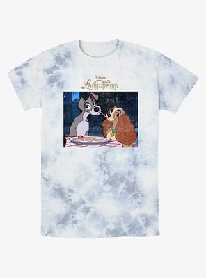 Disney Lady and the Tramp Share Spaghetti Tie-Dye T-Shirt