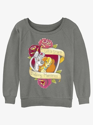 Disney Lady and the Tramp Build Memories Girls Slouchy Sweatshirt