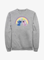 Disney Lilo & Stitch Angel Love Under The Rainbow Sweatshirt