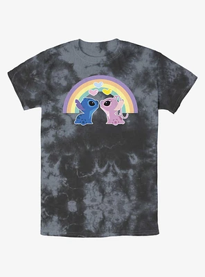 Disney Lilo & Stitch Angel Love Under The Rainbow Tie-Dye T-Shirt