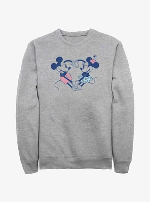 Disney Mickey Mouse & Minnie Heart Pair Sweatshirt