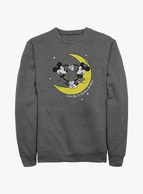 Disney Mickey Mouse & Minnie I Love You To The Moon And Back Sweatshirt