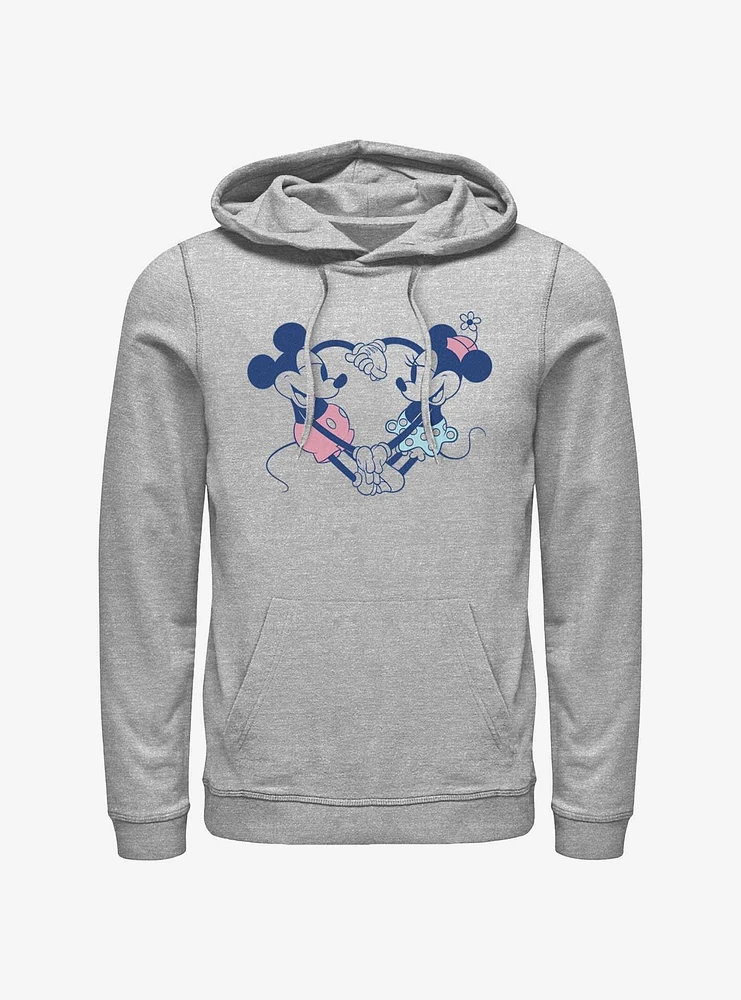 Disney Mickey Mouse & Minnie Heart Pair Hoodie