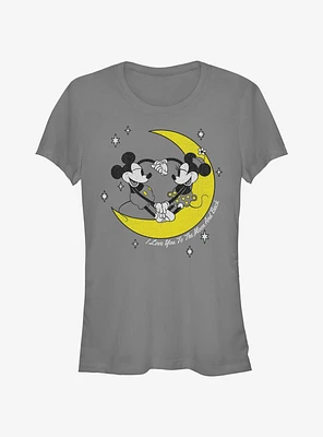 Disney Mickey Mouse & Minnie I Love You To The Moon And Back Girls T-Shirt