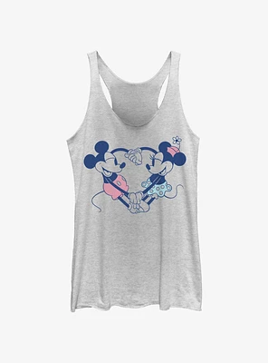 Disney Mickey Mouse & Minnie Heart Pair Girls Tank Top