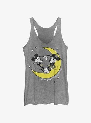 Disney Mickey Mouse & Minnie I Love You To The Moon And Back Girls Tank Top