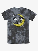 Disney Mickey Mouse & Minnie I Love You To The Moon And Back Tie-Dye T-Shirt