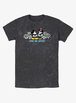 Disney Mickey Mouse & Minnie Keep On Lovin' Mineral Wash T-Shirt