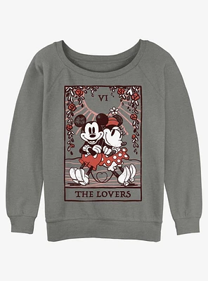 Disney Mickey Mouse & Minnie The Lovers Girls Slouchy Sweatshirt