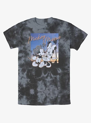 Disney Mickey Mouse & Minnie Sunset Couple Tie-Dye T-Shirt