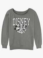 Disney Mickey Mouse Vintage Group Girls Slouchy Sweatshirt