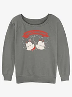 Disney Mickey Mouse & Minnie Hello Darling Girls Slouchy Sweatshirt