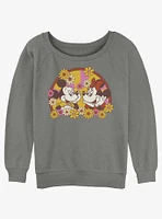 Disney Mickey Mouse & Minnie Spring Bloom Girls Slouchy Sweatshirt