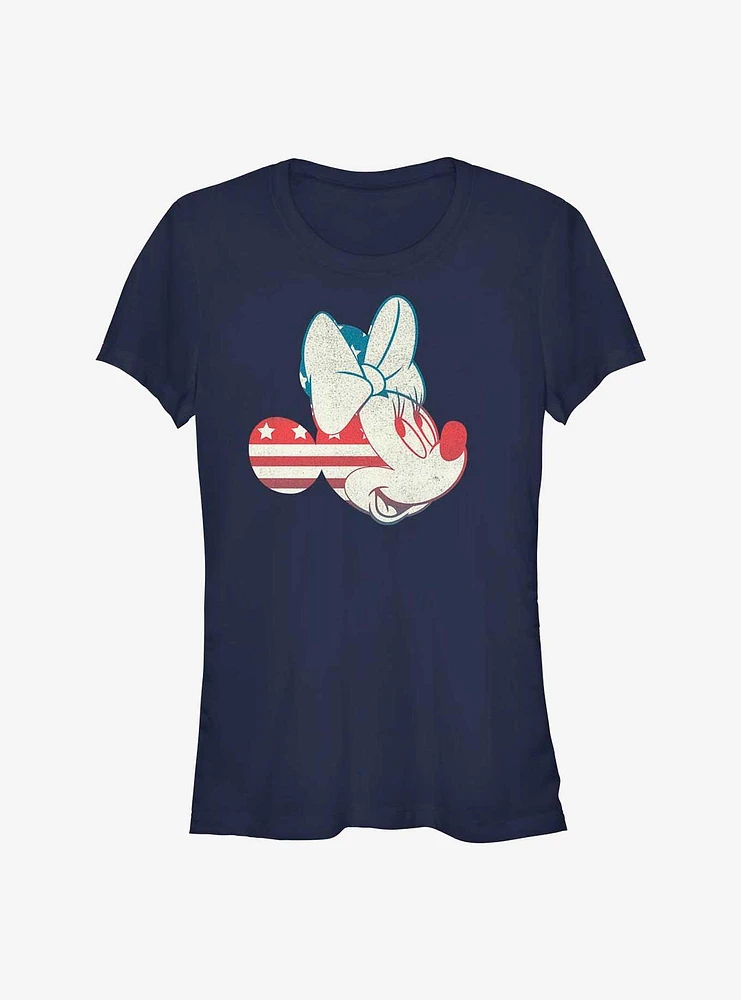 Disney Minnie Mouse American Flag Girls T-Shirt