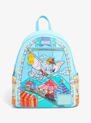 Loungefly Disney Dumbo Stained Glass Portrait Mini Backpack - BoxLunch Exclusive