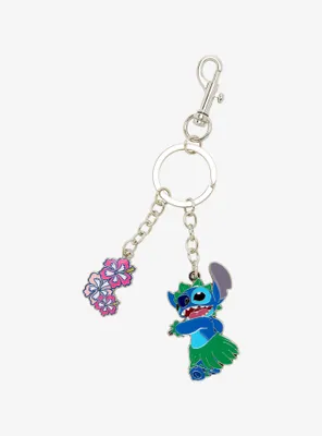 Loungefly Disney Lilo & Stitch Hula Stitch Multi-Charm Keychain - BoxLunch Exclusive