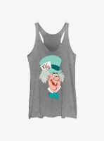 Disney Alice Wonderland Mad Hatter Womens Tank Top