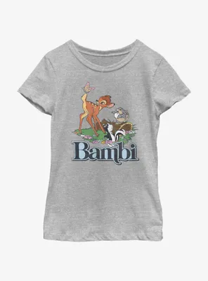 Disney Bambi Forest Friends Logo Youth Girls T-Shirt