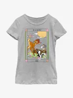 Disney Bambi and Friends Flower & Thumper Card Youth Girls T-Shirt