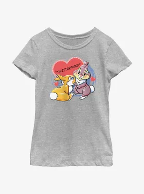 Disney Bambi Thumper Loves Miss Bunny Twitterpated Youth Girls T-Shirt