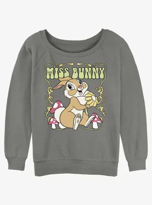 Disney Bambi Miss Bunny Womens Slouchy Sweatshirt