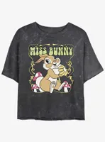 Disney Bambi Miss Bunny Mineral Wash Womens Crop T-Shirt