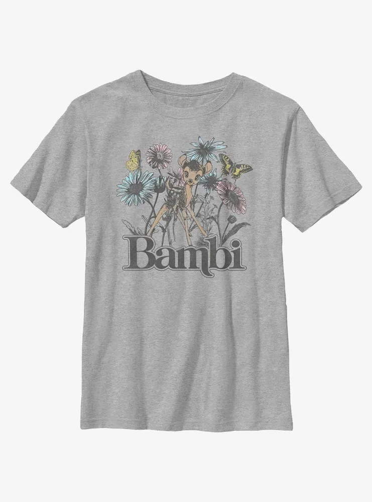 Disney Bambi Watercolor Floral Youth T-Shirt
