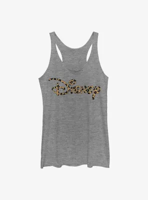 Disney Channel Leopard Fill Logo Womens Tank Top